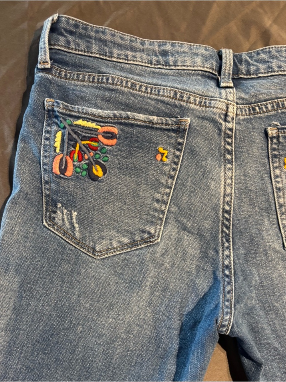 Lucky Brand Women’s Blue Embroidered Skinny Jeans - Picture 14 of 16